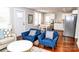 Open concept living and dining area with hardwood floors and modern decor at 606 Childs St, Lincolnton, NC 28092