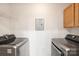 Modern laundry room with a front-load washer and dryer at 718 W Trade St # 708, Charlotte, NC 28202