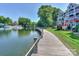Condo complex with boat slips and waterfront boardwalk access at 867 Southwest Dr, Davidson, NC 28036