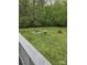 Spacious backyard with a fire pit and a view of a lush, green lawn at 9535 Potter Rd, Matthews, NC 28104