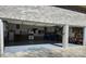 Spacious garage with ample storage space and shelving at 9535 Potter Rd, Matthews, NC 28104
