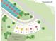 Section of community map showing new homesite and nearby amenities with walking trails at 1019 Idyllic Ln, Waxhaw, NC 28173