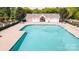 Overhead view of a community pool with bathhouse, offering a relaxing retreat for residents at 1032 Eagles Nest Ln, Indian Land, SC 29707
