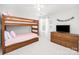 Bunk bedroom with wooden bunk beds and a matching dresser at 11312 Fox Hill Dr, Charlotte, NC 28269