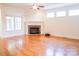 Spacious living room with fireplace and hardwood floors at 1215 39Th Ne Ave, Hickory, NC 28601