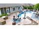 Backyard with pool, hot tub, outdoor kitchen and patio area for relaxing and entertaining at 1215 39Th Ne Ave, Hickory, NC 28601