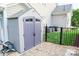 Durable storage shed in a fenced in area of the backyard at 1215 39Th Ne Ave, Hickory, NC 28601
