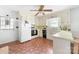 A vintage kitchen featuring a corner window and open layout at 1307 Armstrong Rd, Belmont, NC 28012