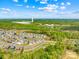 Beautiful aerial view of the community with lush green surroundings and inviting residential area at 13547 Roderick Dr, Huntersville, NC 28078