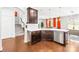 Modern kitchen features dark wood cabinets, stainless steel appliances, and an open layout at 13547 Roderick Dr, Huntersville, NC 28078