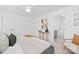 Spacious main bedroom with calming decor leading to the Primary bath, creating a serene retreat at 2129 Tom Sadler Rd # 7160, Charlotte, NC 28214
