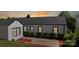 Beautiful home featuring black trim, a paved driveway, and lovely landscaping at 2138 Revolution Park Dr, Charlotte, NC 28208