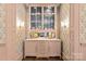 Elegant dining room featuring a beautiful built-in cabinet and stylish wallpaper for a luxurious feel at 2200 Hastings Dr, Charlotte, NC 28207