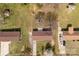 Top-down aerial shot of residential houses showcasing driveways, yards, and tree coverage at 2232 Glenraven Ave, Gastonia, NC 28052