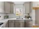 Well-lit kitchen with stainless steel appliances, modern fixtures, and a view of the backyard at 2232 Glenraven Ave, Gastonia, NC 28052