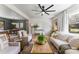 Open-concept living area flowing into the dining room, featuring hardwood floors and natural light at 2232 Glenraven Ave, Gastonia, NC 28052