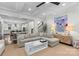 Cozy living room with a large sectional sofa, stylish decor, and easy access to the stairs at 2316 Westminster Pl, Charlotte, NC 28207