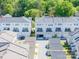 Aerial view showcases an impressive neighborhood with lush greenery and well-maintained townhomes at 2551 Statesville Ave, Charlotte, NC 28206