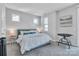 Serene bedroom with plush carpeting, accent wall paint, and multiple windows for natural light at 2551 Statesville Ave, Charlotte, NC 28206