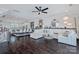 Open floor plan featuring a living room seamlessly connected to the dining area and kitchen at 2551 Statesville Ave, Charlotte, NC 28206
