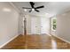 Large bedroom with two closets, a door, and a window at 2942 Denwood Dr, Claremont, NC 28610