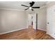 Bedroom features hardwood floors and white trim at 2942 Denwood Dr, Claremont, NC 28610