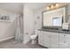 Bathroom features a shower with tub, granite countertops and neutral walls at 4237 Island Fox Ln, Denver, NC 28037