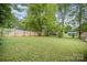 Spacious backyard featuring a well-maintained lawn and wooden fence at 4921 Churchill Dr, Charlotte, NC 28269