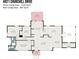 Floor plan of a 3 bedroom, 2 bath home featuring kitchen, living room, dining room and carport at 4921 Churchill Dr, Charlotte, NC 28269