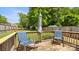 Spacious backyard with a wood fence, an umbrella and outdoor seating at 505 Tea Olive Ct, Rock Hill, SC 29732