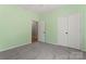 Bright carpeted bedroom features ample closet space, fresh paint, and easy access to other rooms at 520 Steeple Chase Trl, Salisbury, NC 28144