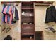 Walk-in closet features custom shelving, drawers, and ample hanging space for organization at 7018 Huntsmaster Dr, Charlotte, NC 28277