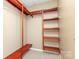 Walk-in closet with custom shelving and hanging racks, maximizing storage and organization at 7607 Petrea Ln, Charlotte, NC 28227