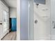 Bright white shower enclosure with built-in shelving and modern fixtures at 814 Columbia Dr, Chester, SC 29706