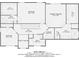 Upstairs floor plan displaying bedrooms, bathrooms, and walk-in closets with precise dimensions at 10836 Maryanna Ct, Charlotte, NC 28213