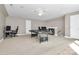 Spacious game room features a pool table, neutral walls and carpet, and ample lighting at 1105 Hoyle Ln, Waxhaw, NC 28173