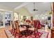 Dining room featuring a table and chairs, decorative rug, with view of the living areas at 1119 21St Ne Ave, Hickory, NC 28601