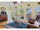Bright sun room featuring large windows, access to the backyard, and comfortable seating at 1119 21St Ne Ave, Hickory, NC 28601
