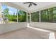 Covered porch with views of the green yard at 112 Serravista St, Mooresville, NC 28117