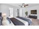 Relaxing bedroom with modern decor, a comfortable bed, and a serene atmosphere at 12404 Mcallister Park Dr, Charlotte, NC 28277