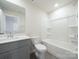 This bathroom features a tub and shower combination, toilet, and vanity at 1441 31St Ne St, Conover, NC 28613