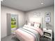 This bedroom features a comfy queen bed, soft natural light and stylish decor at 1441 31St Ne St, Conover, NC 28613