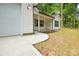 Close up of house showing front porch, address numbers, siding, and a partial view of the garage at 164 Hillndale Ln, Statesville, NC 28677