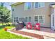 The backyard features a patio, perfect for outdoor dining and relaxation at 2003 Dataw Ln, Indian Trail, NC 28079