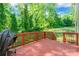 Exterior view of the wood deck and lush green scenery at 2202 Chickasaw Loop, Rock Hill, SC 29732