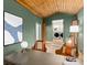 Comfortable home office with wood ceiling, stylish decor, and ample workspace at 2411 Ainsdale Rd, Charlotte, NC 28226