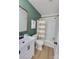 This bathroom offers a stylish vanity, toilet, and shower/tub combo at 2822 Hugh Rd, Shelby, NC 28150