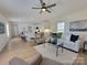 Spacious living area flowing into kitchen with lots of seating and natural light at 2822 Hugh Rd, Shelby, NC 28150