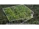 Aerial photograph outlining property boundaries, lush greenery and road access points at 29268 Pennington Rd, Albemarle, NC 28001