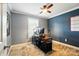 Bedroom showcasing neutral walls, a ceiling fan, and carpet at 303 Caroline Ave, Lowell, NC 28098
